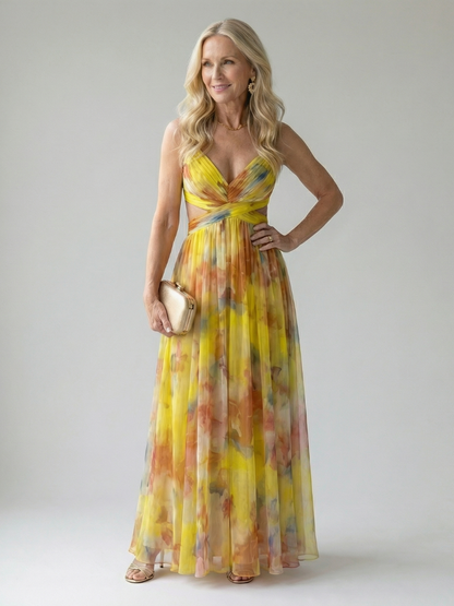 Women's Maxi Dress with Flattering Wrap Design