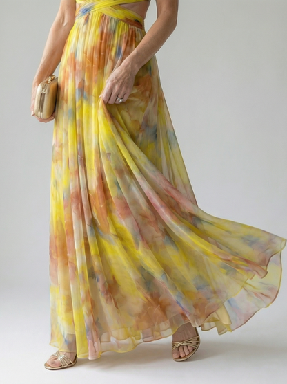 Women's Maxi Dress with Flattering Wrap Design