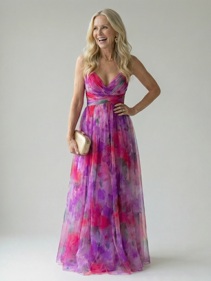 Women's Maxi Dress with Flattering Wrap Design