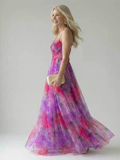 Women's Maxi Dress with Flattering Wrap Design