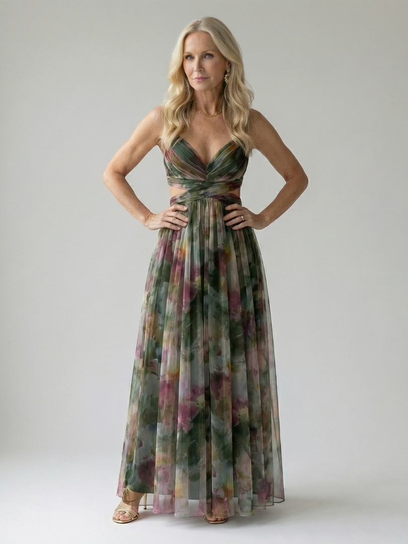 Women's Maxi Dress with Flattering Wrap Design
