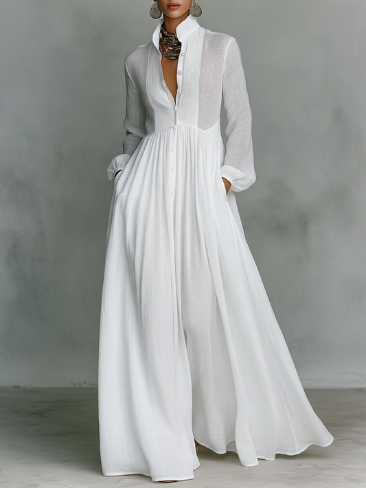 Women's Maxi Dress with Flowy Design and Elegant Silhouette
