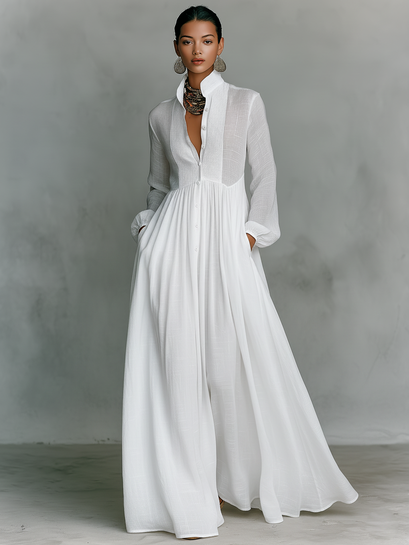 Women's Maxi Dress with Flowy Design and Elegant Silhouette