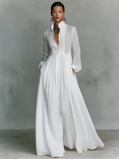 Women's Maxi Dress with Flowy Design and Elegant Silhouette