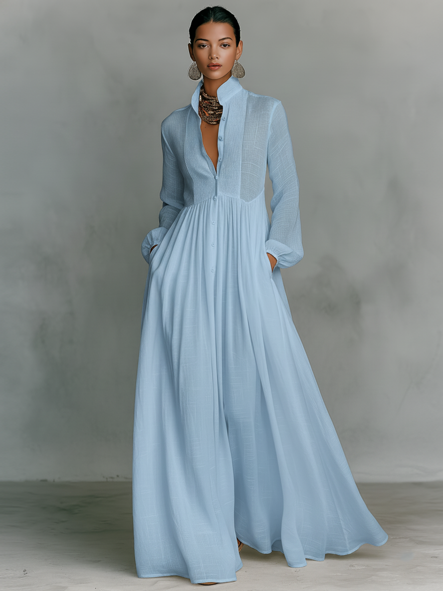 Women's Maxi Dress with Flowy Design and Elegant Silhouette