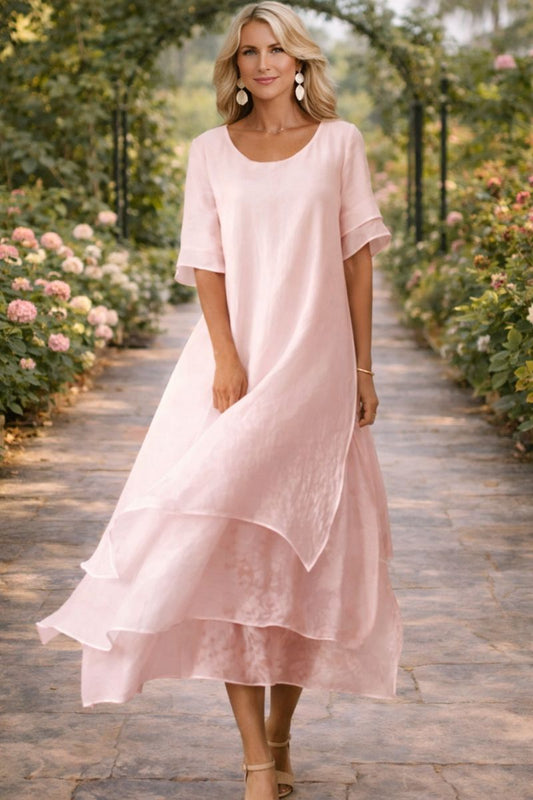 Women's Maxi Dress with Fluid Cut and Relaxed Fit