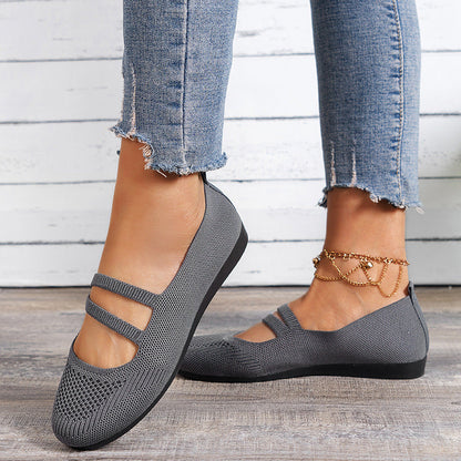 Women's Mesh Flats with Breathable Upper Material