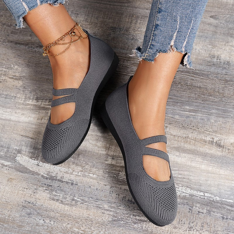 Women's Mesh Flats with Breathable Upper Material