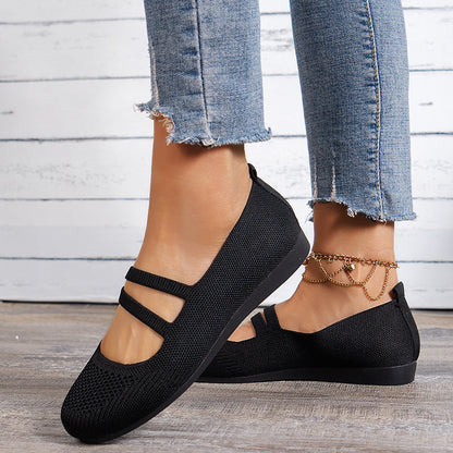 Women's Mesh Flats with Breathable Upper Material