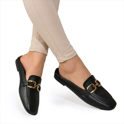 Women's Mule Sandals with Horsebit Detail