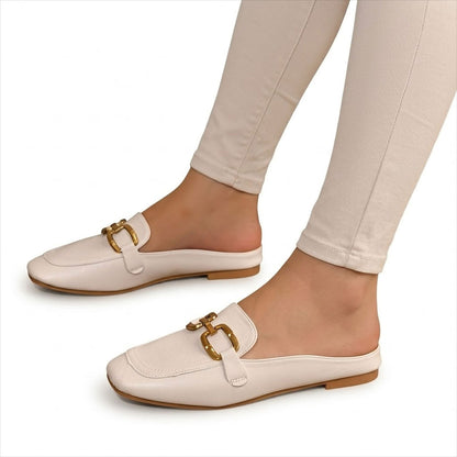 Women's Mule Sandals with Horsebit Detail