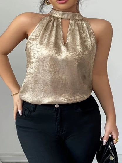 Women's Off The Shoulder Blouse with Halter Neck Design