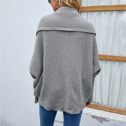 Women's Oversized Knit Cardigan with Shawl Collar for Cosy Layering