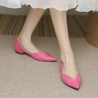 Women's Pointed Toe Ballet Flats with Lightweight Design