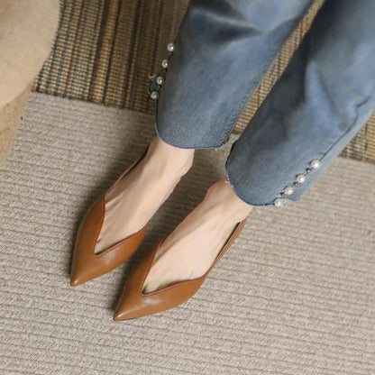 Women's Pointed Toe Ballet Flats with Lightweight Design