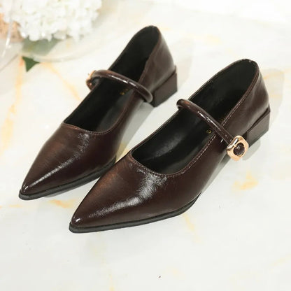 Women's Pointed Toe Block Heels with Cushioned Insole