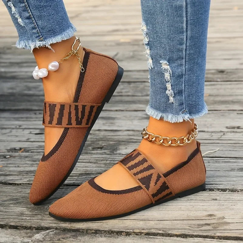 Women's Pointed Toe Flat Shoes with Non-Slip Rubber Sole