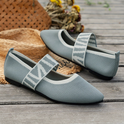 Women's Pointed Toe Flat Shoes with Non-Slip Rubber Sole