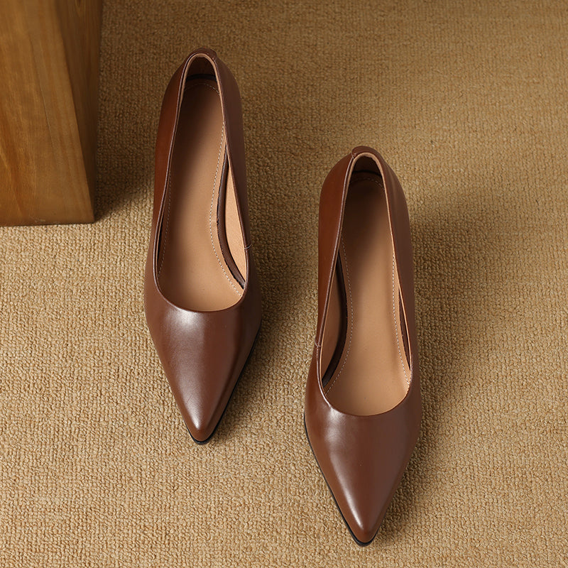 Women's Pointed Toe Heels with Block Heel