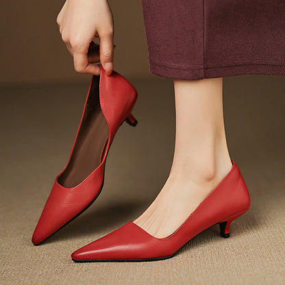 Women's Pointed Toe Heels with Kitten Heel