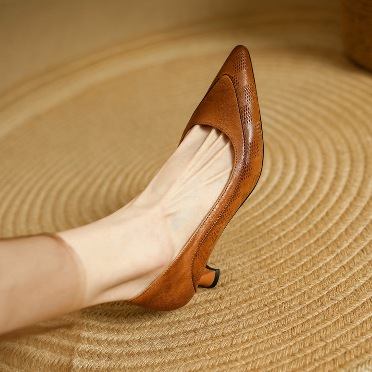 Women's Pointed Toe Heels with Kitten Heel