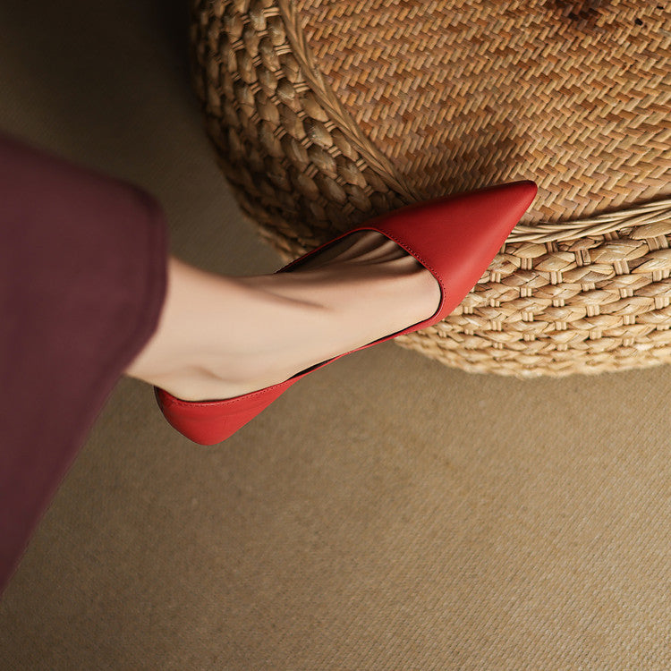 Women's Pointed Toe Heels with Kitten Heel