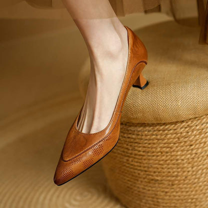 Women's Pointed Toe Heels with Kitten Heel