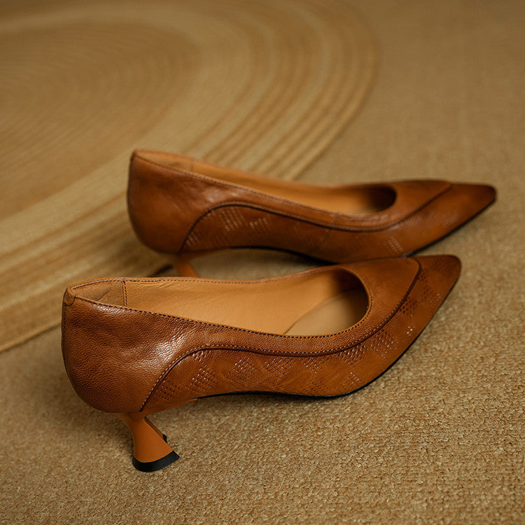 Women's Pointed Toe Heels with Kitten Heel