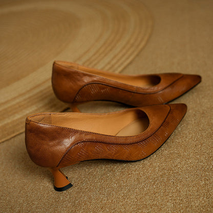 Women's Pointed Toe Heels with Kitten Heel