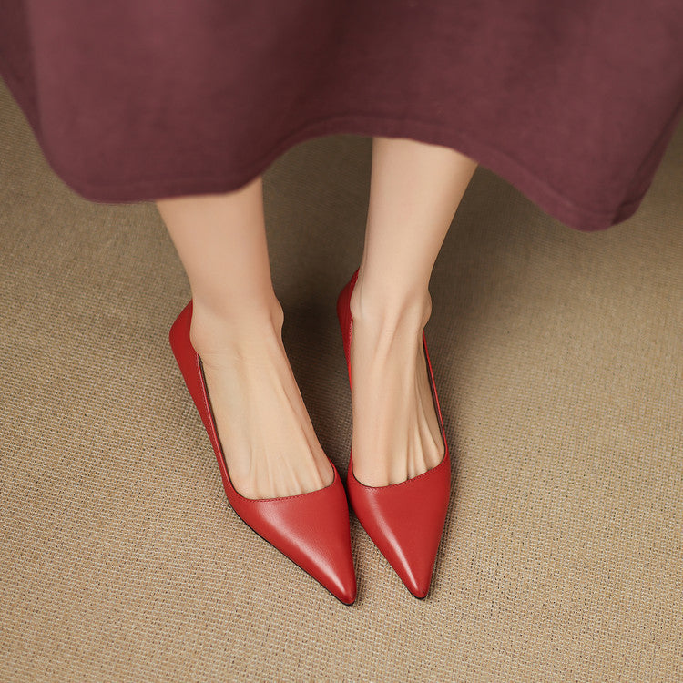 Women's Pointed Toe Heels with Kitten Heel