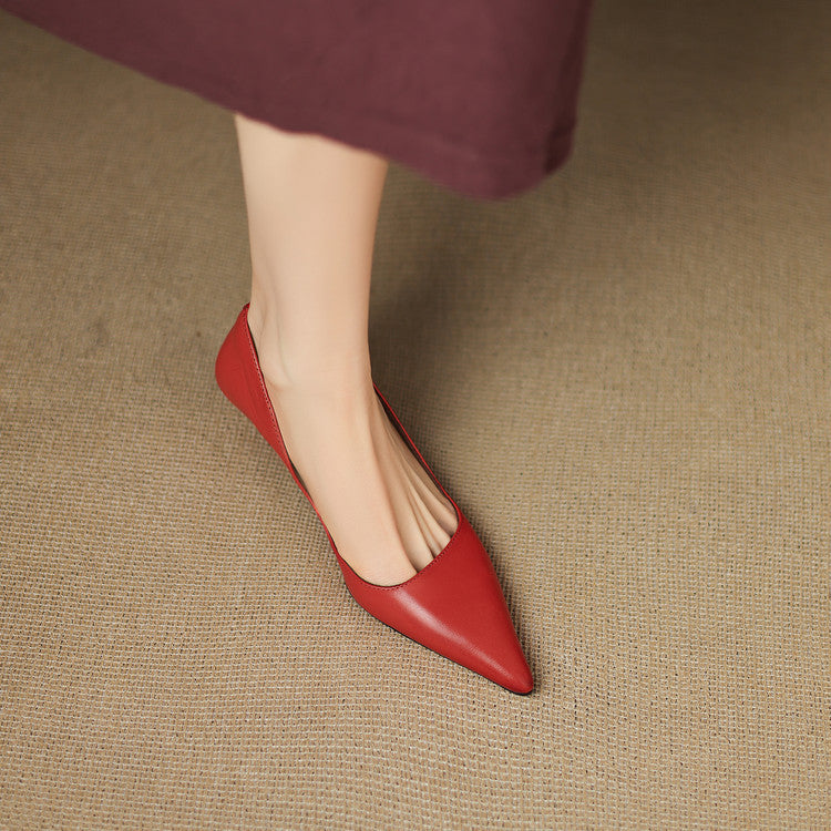 Women's Pointed Toe Heels with Kitten Heel