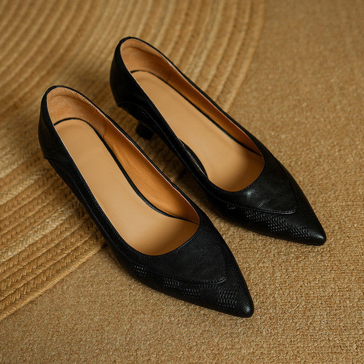 Women's Pointed Toe Heels with Kitten Heel