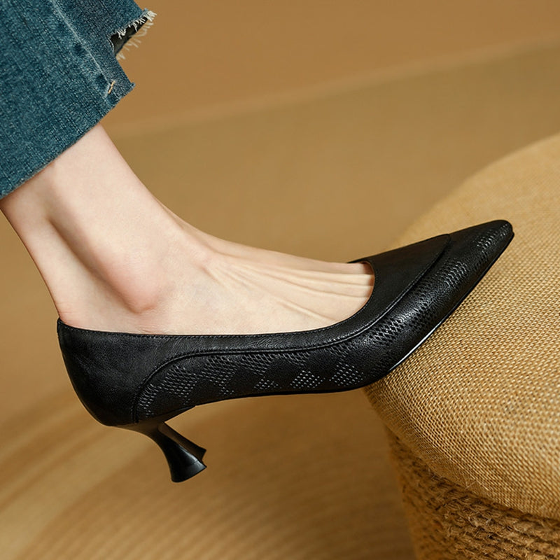 Women's Pointed Toe Heels with Kitten Heel