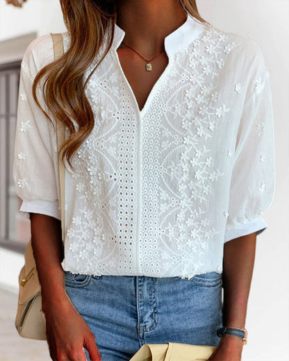 Women's Puff Sleeve Blouse with Vintage-Inspired Style