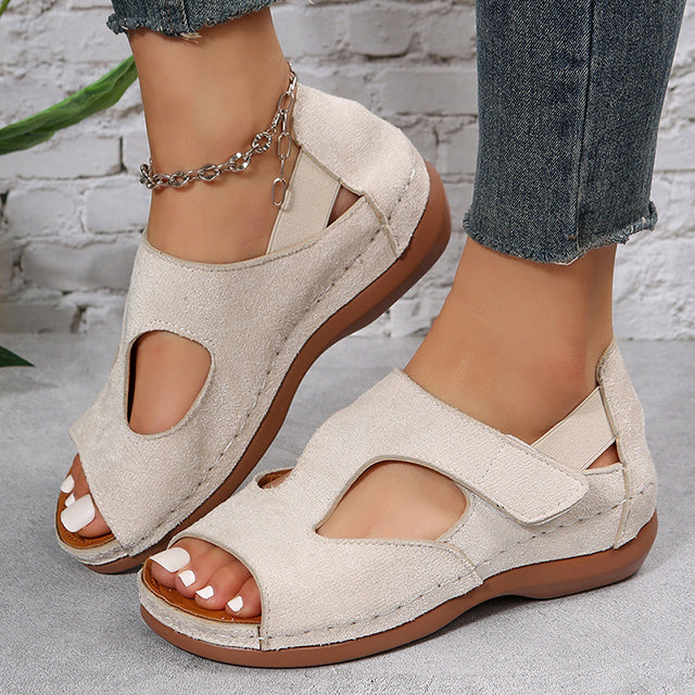 Women's Sandals with Round Toe and Rubber Sole for Summer