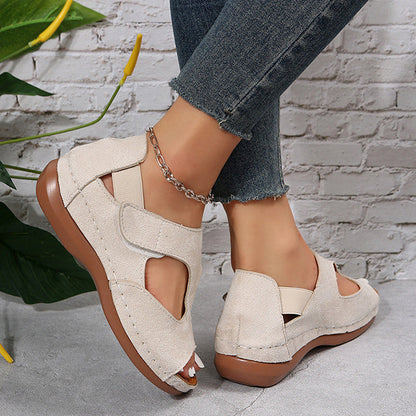 Women's Sandals with Round Toe and Rubber Sole for Summer