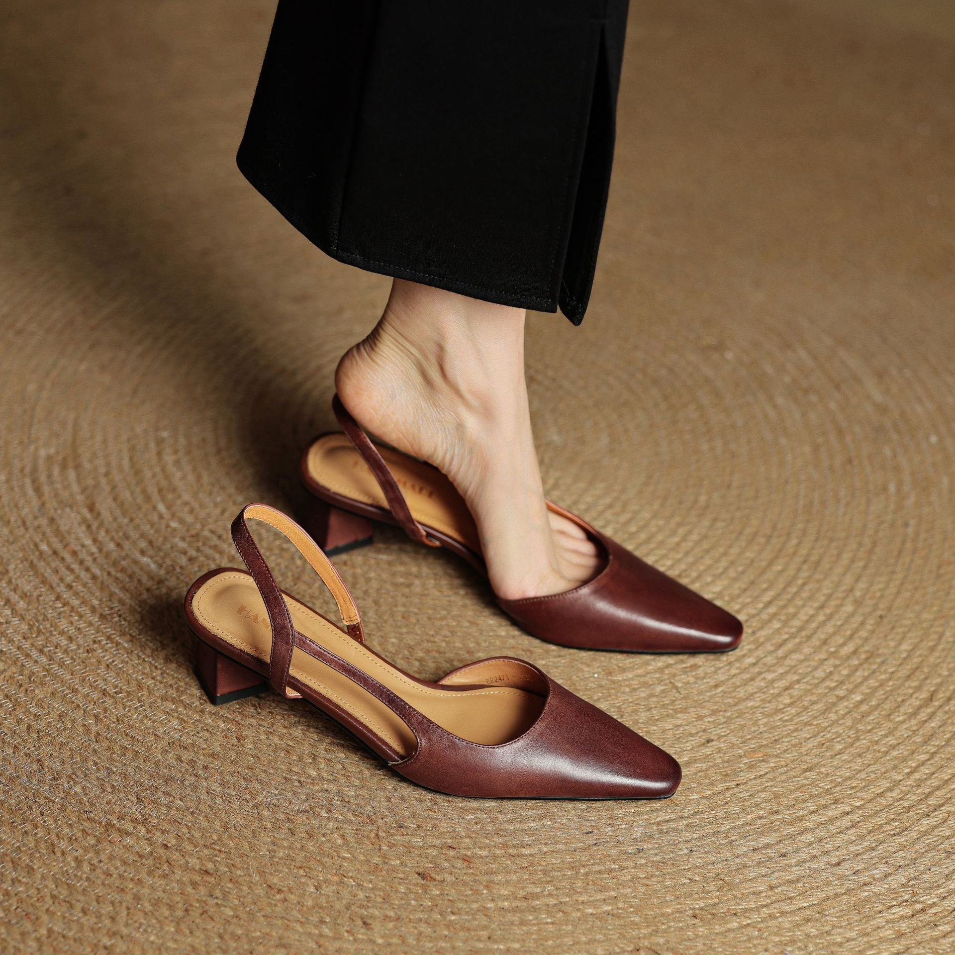 Women's Slingback Heels with Pointed Toe