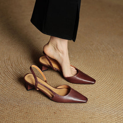 Women's Slingback Heels with Pointed Toe
