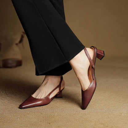 Women's Slingback Heels with Pointed Toe