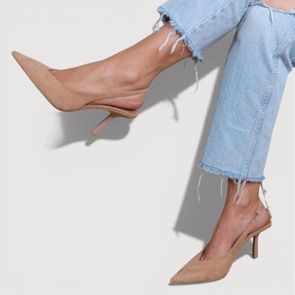 Women's Slingback Heels with Pointed Toe