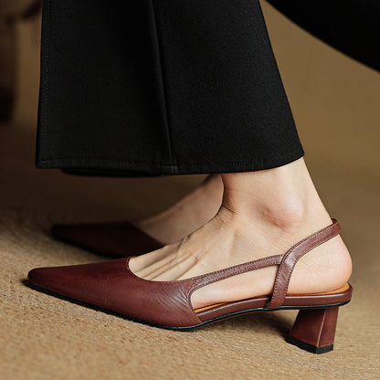 Women's Slingback Heels with Pointed Toe