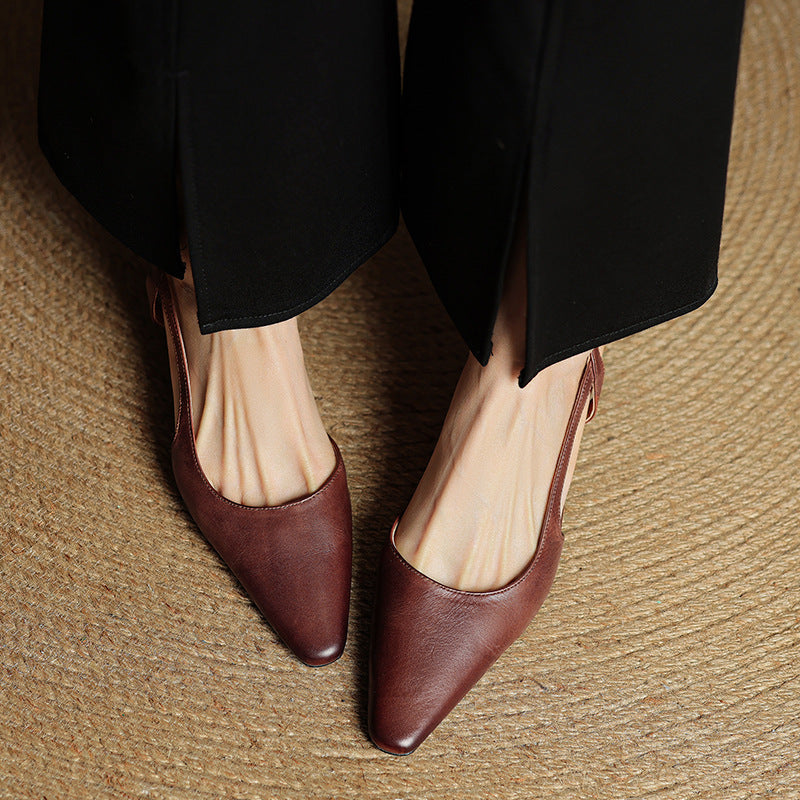 Women's Slingback Heels with Pointed Toe
