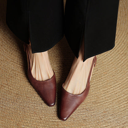 Women's Slingback Heels with Pointed Toe