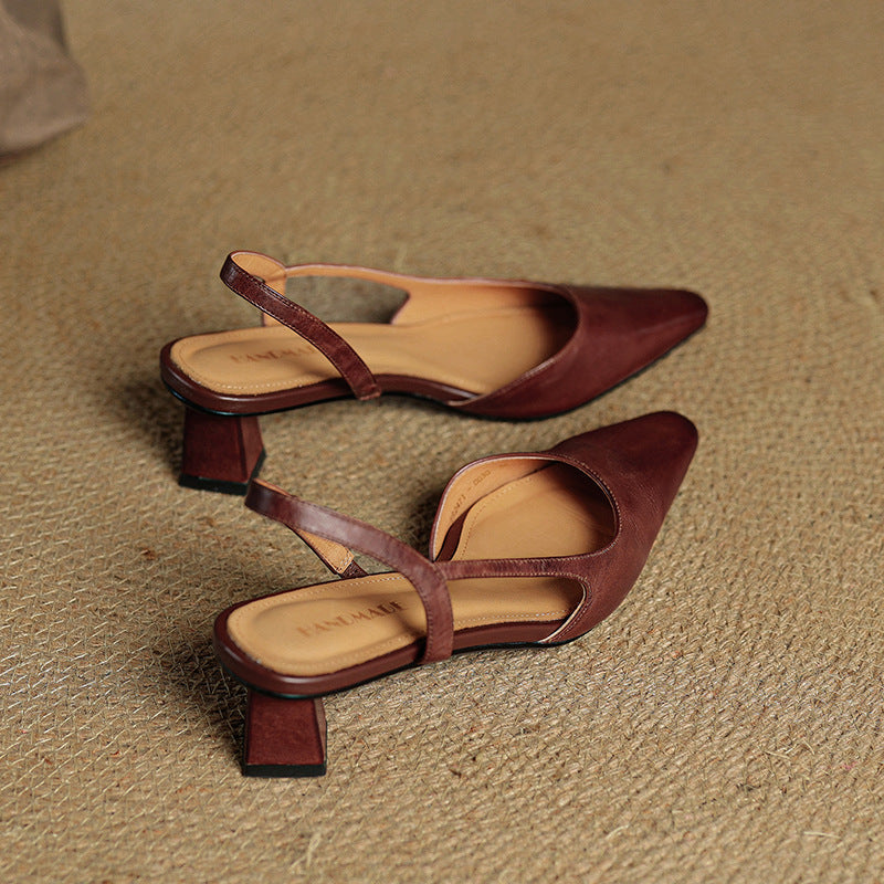 Women's Slingback Heels with Pointed Toe