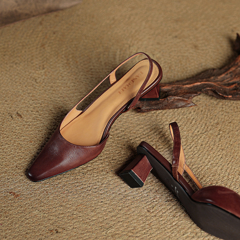 Women's Slingback Heels with Pointed Toe