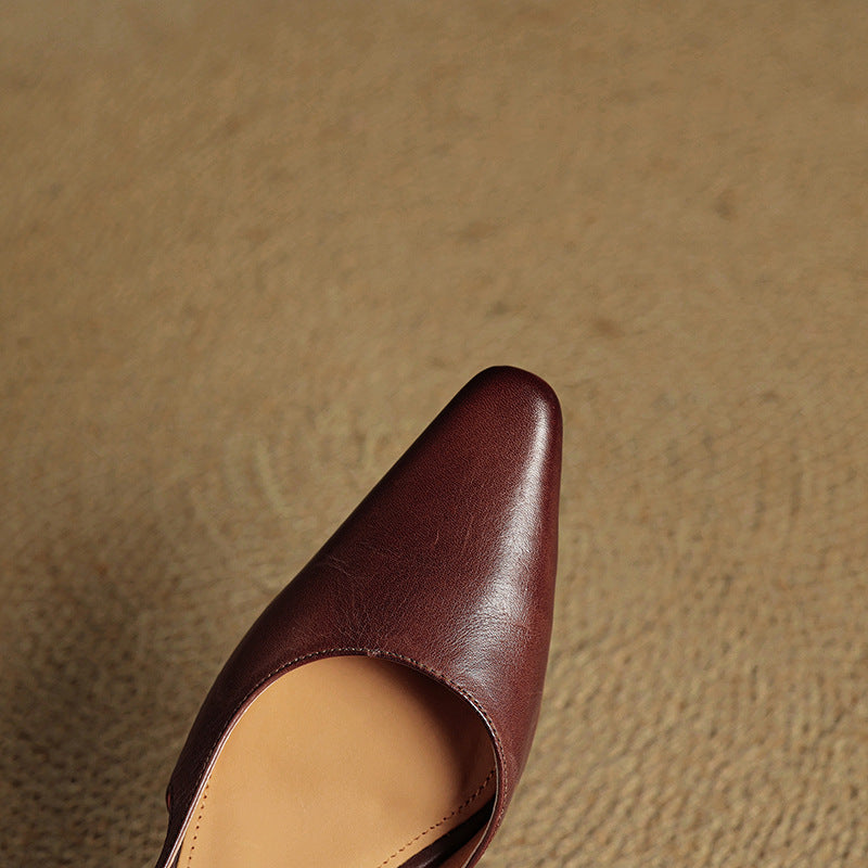 Women's Slingback Heels with Pointed Toe