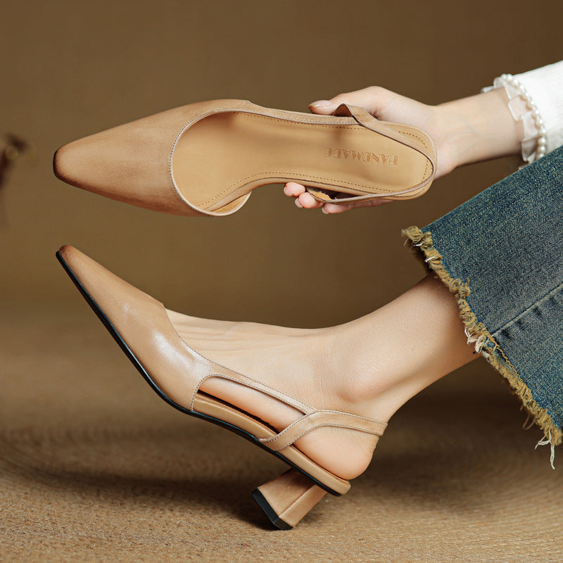 Women's Slingback Heels with Pointed Toe