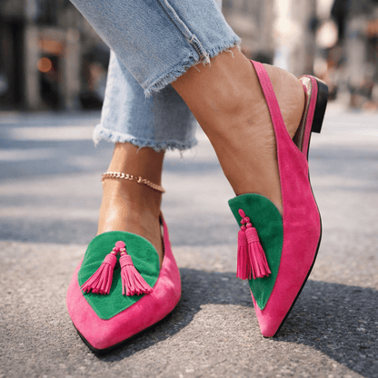 Women's Slingbacks with Pointed Toe and Cushioned Sole