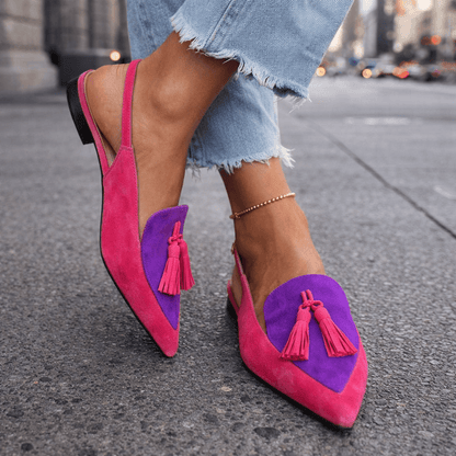 Women's Slingbacks with Pointed Toe and Cushioned Sole