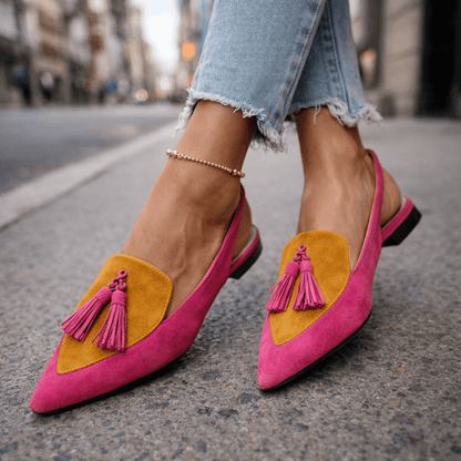 Women's Slingbacks with Pointed Toe and Cushioned Sole